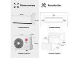 Aire acondicionado Split 1 x 1 - LG MAGNA12MX, 3010 fg/h, WiFi, Freeze Cleaning, Blanco