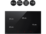 Placa inducción - LG CI5Z3025BN, 4 zonas, 2 Zonas Flex, 80 cm, ThinQ™, Función Stop & Go, Cristal negro