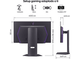 Monitor gaming - LG UltraGear™ 27GX790A-B, 27 QHD, 480 Hz, 0.03 ms, 2x HDMI, FreeSync™, Altura Ajustable, Morado grisáceo