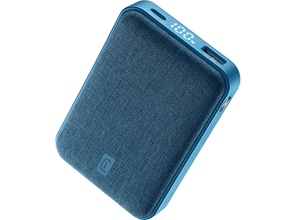 Powerbank - CellularLine GLAM, 10000 mAh, 20W, USB A + Tipo C, Azul