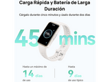 Reloj deportivo - Huawei Band 9, Blanco, 16 mm, AMOLED 1.47 , Autonomía 14 días, Fluoroelastómero