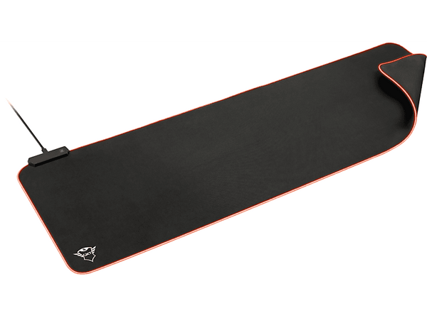 Alfombrilla gaming - Trust GXT 764 Glide-Flex XXL, Iluminación RGB, Negro