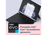 Convertible 2 en 1 - Microsoft Surface Pro 9, 13 2K QHD+, Intel® Evo™ Core™ i5-1235U, 8 GB RAM, 256 GB SSD, W11 Home, Graphite
