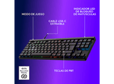 Teclado gaming - Logitech G G515 Rapid TKL, Cable, Interruptores analógicos y teclas personalizables, Activador rápido, Resolución SOCD, PC-Mac, Negro
