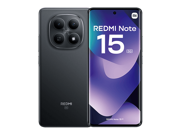 Móvil - Xiaomi Redmi Note 15 5G, Negro, 256 GB, 8 GB RAM, 6.77" AMOLED FHD+, MediaTek Helio G100-Ultra, 6000 mAh