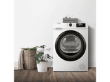 Secadora bomba de calor - Hisense DHQE900UWDC, 9 kg, 16 programas, Anti arrugas, Secado automático, Blanco