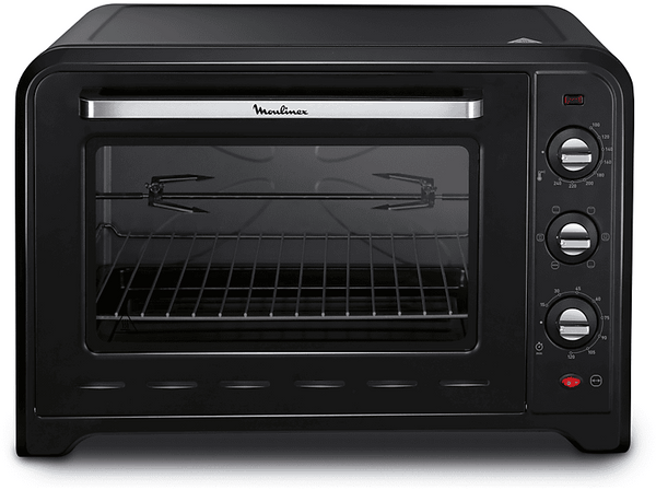 Mini horno - Moulinex OX4958, 2200 W, 60 l, 7 modos, Función grill, Termostato, Negro