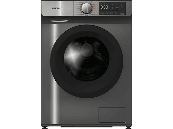 Lavadora carga frontal - Infiniton WM-NL14DAN, 10 kg, 1400 rpm, 15 programas, Inverter, Inox oscuro