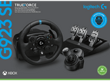 Volante - Logitech G G923 + Palanca de cambios Force Shifter, Force Feedback Trueforce, XBOX-PC, Pedales personalizables, USB, 6 velocidades, Negro