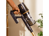 Aspirador escoba - cecotec Conga Rockstar RS70 Pet Flex, 500 W, 65 min Autonomía, Sin Bolsa, Cepillo para Animales, Negro/Dorado