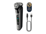 Afeitadora eléctrica - Philips i9000 X9002/10, SkinIQ IA, Levanta y Corta Triple Acción, Cabezal 360°, Uso Seco y Mojado, 50 min, Hydro SkinGlide