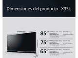 TV Mini LED 85 - Sony BRAVIA XR 85X95L, 4K HDR 120, HDMI 2.1 Perfecto PS5, Google TV, Alexa, Siri, Bluetooth, Eco, BRAVIA Core, Marco Aluminio, ATMOS