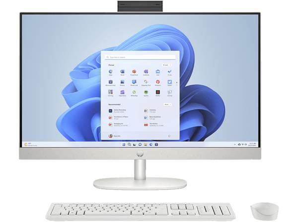All in One - HP 27-cr0045ns 27 ", Full HD, AMD Ryzen™ 5 7520U, 16 GB RAM, 512 GB SSD, Gráficos AMD Radeon™, Windows 11 Home, Blanco