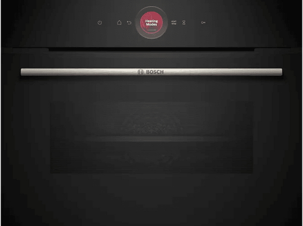 Horno compacto - Bosch CBG7741B1, Multifunción, Pirolítico y Limpieza por agua, 47 l, Pantalla táctil TFT, Home Connect ,59.4 cm, Negro