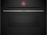 Horno compacto - Bosch CBG7741B1, Multifunción, Pirolítico y Limpieza por agua, 47 l, Pantalla táctil TFT, Home Connect ,59.4 cm, Negro