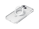 Funda móvil - CellularLine SPIN MAG, Para iPhone 17 Pro, Con soporte de anillo giratorio, Compatible con el ecosistema Magsafe, Transparente