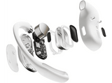 Auriculares conducción de aire - Shokz OpenFit Air, Intraurales, Bluetooth, IP54, 28h Autonomía, Blanco