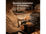Freidora de aire - Cecotec Cecofry&Grill Smokin’ 6500, 2200W, 6.5L, Doble grill, 10 Menús, Ahumador integrado, Pizza maker, Negro