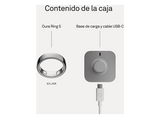 Anillo inteligente - Oura Ring 5, Talla 7, Hasta 9 días autonomía, Bluetooth, 50 métricas de salud, Titanio, Plata