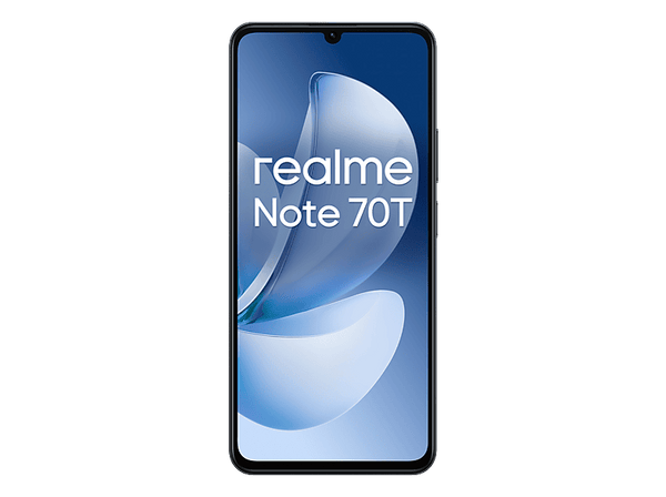 Móvil - realme Note 70T, Negro, 256GB, 4GB RAM, 6.74" HD+, Unisoc T7250, Antutu Benchmark 280K+, 6000 mAh