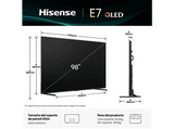 TV QLED 98 - Hisense 98E7Q, UHD 4K, Quad Core/MT9603, IA 4K Upscaler, Modo Juego Plus, Sensor de luz, Negro