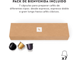 Cafetera de cápsulas - Nespresso® Krups Essenza Mini XN110, 19 bar, 0.6 l, 1260 W, Calentamiento rápido, Apagado automático, Negro mate