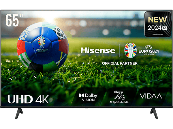 TV LED 65" - Hisense 65A6N, UHD 4K, Smart TV, HDR 10+, Dolby Vision, Control por Voz, Modo Juego, IA, Negro