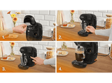 Cafetera de cápsulas - Bosch Tassimo Style TAS112E, 3.3 bar, 0.7 l, 1.400 W, Intellibrew, Tamaño Compacto, Sostenible, Negro