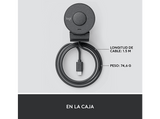Webcam - Logitech Brio 300, Full HD, Micrófono con reducción de ruido, USB-C, Corrección de luz, Windows, Mac, Obturador de privacidad, Negro