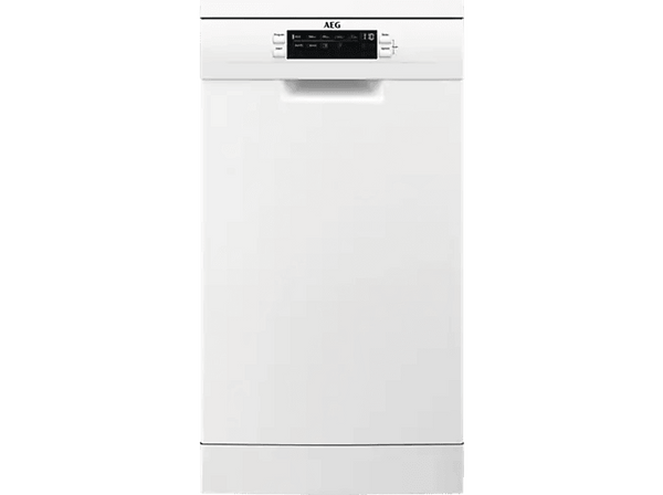 Lavavajillas compacto - AEG FFB62427ZW, 9 servicios, 9 programas, 45 cm, AirDry, Blanco