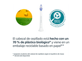 Recambio para cepillo dental - Philips Sensitive HX6054/87, Philips Sonicare, 4 Cabezales de recambio, Control antiplaca, S2 Sensitive, Blanco
