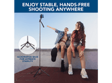Palo Selfie - CellularLine SELFIE STICK MAX, Multifuncional, Rotación 360º, Extensible 180 cm, Bluetooth y control remoto, Negro