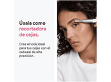 Rasuradora - Braun Silk-épil Rasuradora de bikini FG1100, 3 en 1: Rasura, recorta y perfila, 4 Accesorios, Blanco y plata