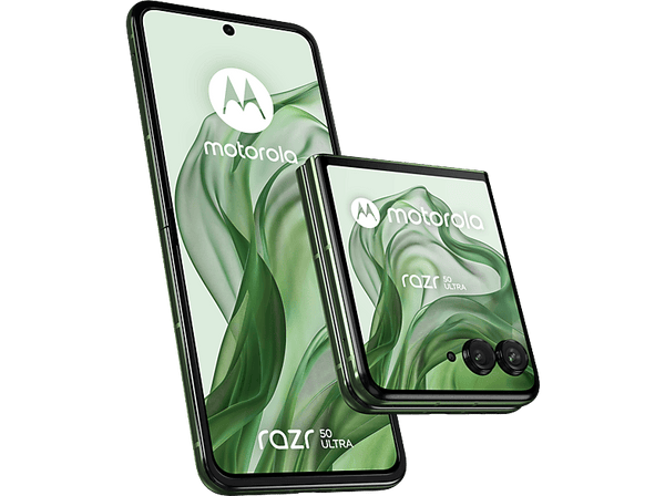 Móvil - Motorola RAZR 50 ULTRA, Spring Green, 512 GB, 12 GB RAM, 6.9" P-OLED FHD+, Snapdragon 8s Gen 3, 4000 mAh, Plegable, Android