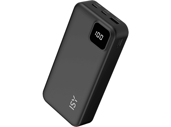 Powerbank - Isy IPP 20001, 20000 mAh, 2x USB-C, 1x USB-A, Negro