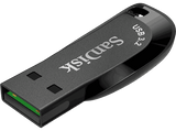 Memoria USB 128 GB - SanDisk Ultra Shift, USB 3.2, USB-A, Hasta 100 MB/s, Compacta, Con contraseña, Negro