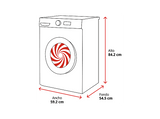 Lavadora secadora - KOENIC KWDR 8643 A INV, 8kg + 6kg, 1350 rpm, Motor Inverter silencioso, AquaStop, Blanco