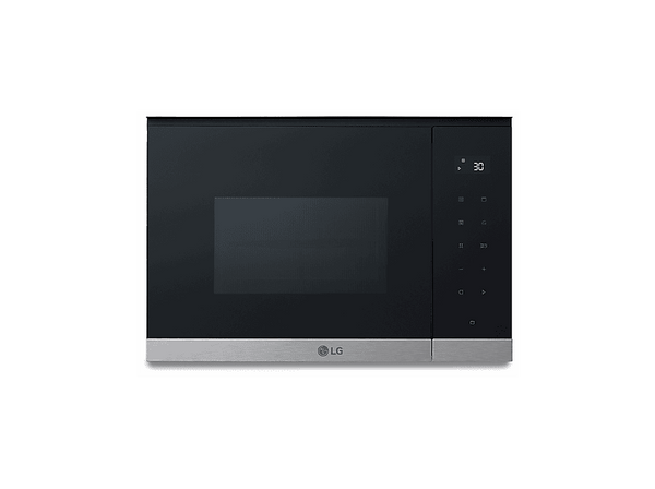 Microondas con grill integrable - LG MG7Z2593D, 900 W, 8 niveles, 25 l, Cristal negro