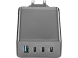 Cargador - CellularLine ACHUSBGAN4WAL100WK, USB- C, 100 W, 4 puertos, Universal, Negro