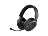 Auriculares gaming - Trust GXT 491, Circumaurales, Bluetooth, Con micrófono, Iluminación RGB, Negro