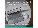 Ratón - Logitech Ergo M575S, Trackball inalámbrico, Botones personalizables, Ergonómico, 2000ppp, Clics silenciosos, 18 meses de pila, PC-Mac, Blanco