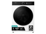 Lavadora carga frontal - Hisense WF5I9043BWFS, 9 kg, 1400 rpm, 18 programas, Fondo reducido 47cm, Programa Mascotas, Blanco