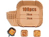 Accesorio freidora - Koenic KSA-0004, Papel Airfryer, Cuadrado, 20 cm, Papel 100 % natural, 100 piezas, Marrón