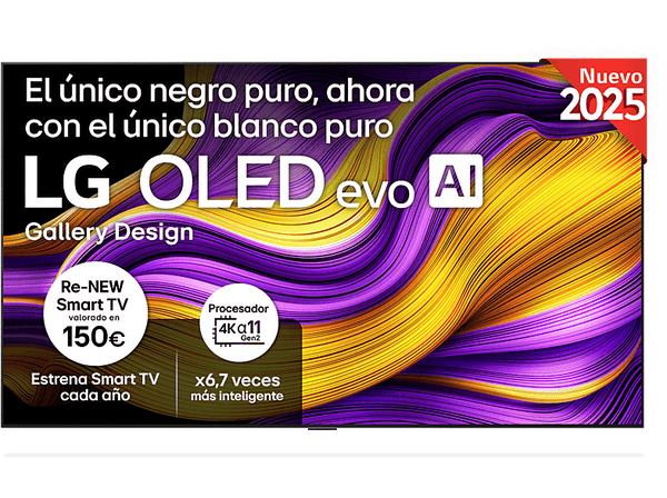 TV OLED 83" - LG OLED83G54LW, OLED 4K, Procesador Inteligente α11 AI Processor 4K Gen2, Smart TV, Instalación incluida, Rocky Black