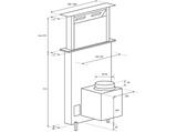 Campana decorativa - Haier I-Design HADD9SS6B, 4 Velocidades, 605 m3/h, Downdraft, 90 cm, Negro