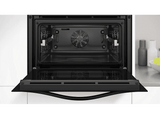 Horno compacto - Balay 3CB5159N3, Serie cristal, Multifunción, Aquálisis, 47 l,  Aire caliente 3D Profesional, Turbo grill, 60 cm, Negro