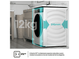 Lavadora carga frontal - Hisense WF5I1245BWR, 12 kg, 1400 RPM, 18 programas, Fondo reducido 55.5 cm, Autodosificación, Blanco