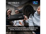 Altavoz inalámbrico - Sony ULT FIELD 5 (SRSULT50W), Bluetooth portátil, ULT POWER SOUND, 25 h, IP67, Resistente al agua, Correa, Con luces, Blanco
