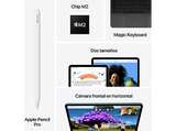 Apple iPad Air (2024), 128 GB, Blanco estrella, 11, WiFi, Pantalla Liquid Retina, Chip M2, 10GPU