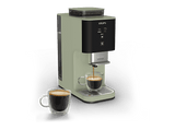 Cafetera superautomática - Krups Coffee Crush, Café en grano y molido, 15 bares, 2 recetas de café, Táctil, Compacta, 3 niveles de molienda, Verde
